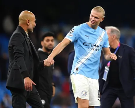 Haaland Joins Exclusive Champions League 50-Goal Club, Hailed by Guardiola as CR7 and Lionel Messi's Equal